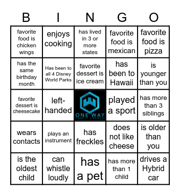 Find Someone Who: Bingo Card
