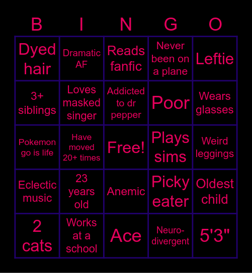 ~Mariah~ Bingo Card