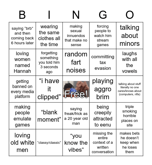 frank bingo Card