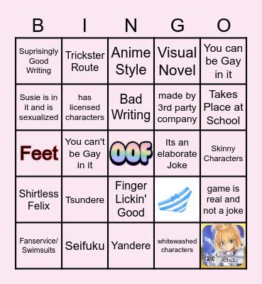 DBDATING Bingo Card