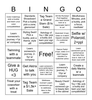 TEAM WORK MAKES THE DRWAM WORK Bingo Card