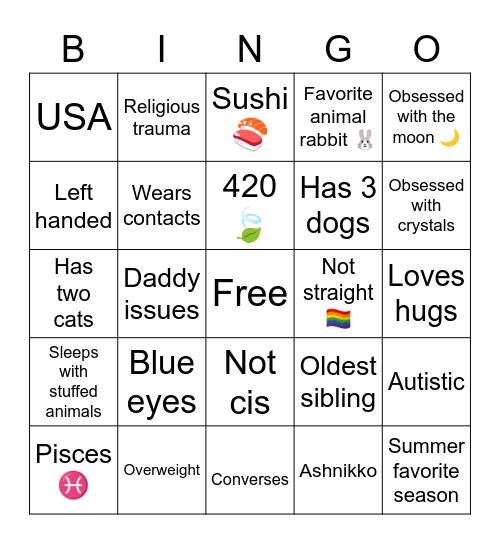 Bingo Card
