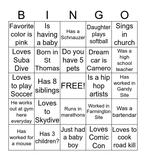 Call Center Bingo! Bingo Card
