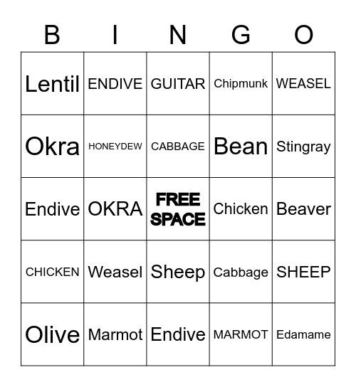 Destiny Error Bingo Card