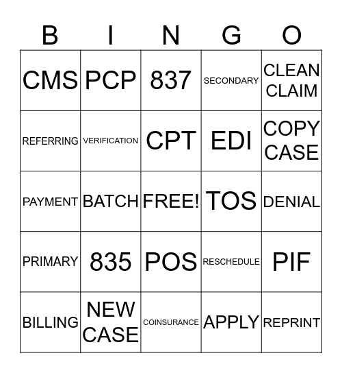 MEDISOFT Bingo Card