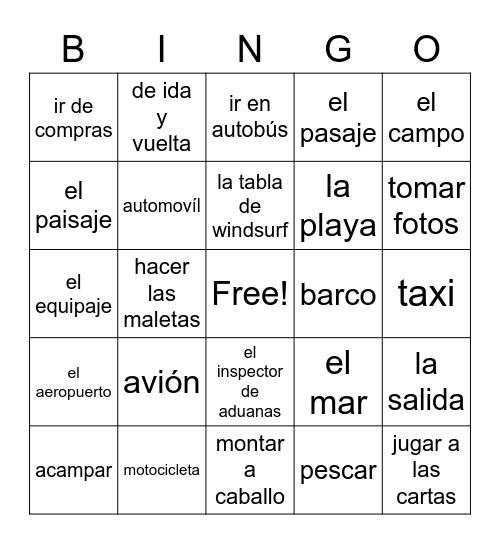 Descubre 1 Ch.5 Bingo Card