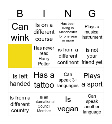 Find someone who... Bingo Card