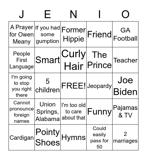 Birthday BINGO! Bingo Card