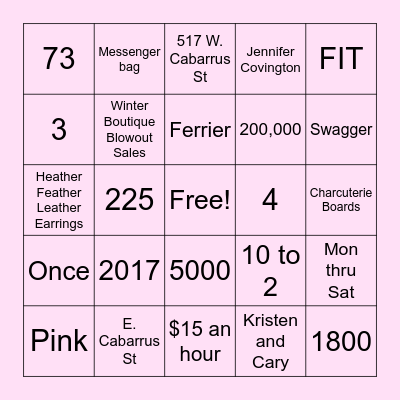 Designed for Joy Volunteer Extravaganza Bingo Card