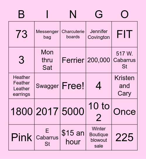 Designed For Joy Volunteer Extravaganza Bingo Card