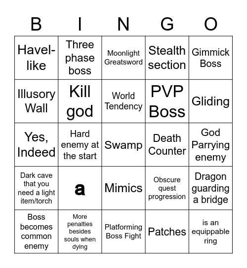 wow Bingo Card