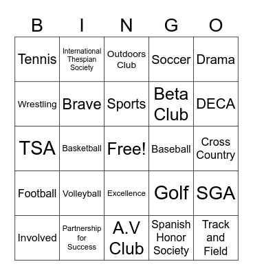 TRIBE Bingo Card