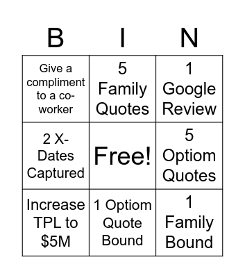 Auto Bingo Card