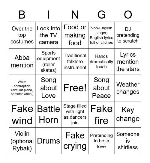 Love, Love, Peace, Peace Bingo Card