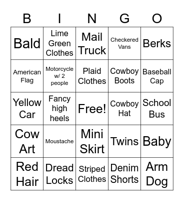 Parade of Homes 2022 Bingo Card