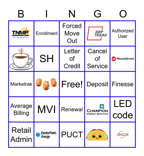 Champion Bingo Card