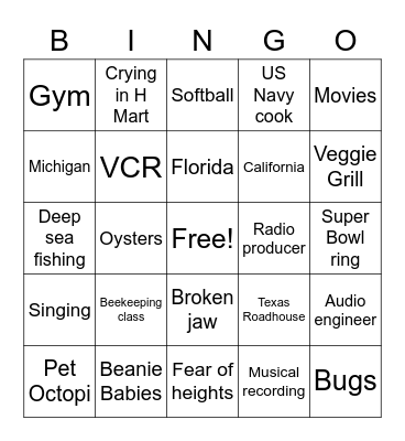 Random Bingo Card
