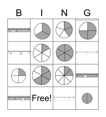 Fraction Bingo Card