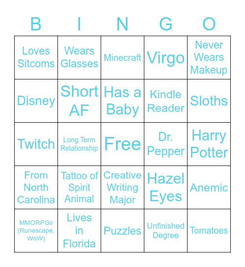 Taralyn Bingo Card