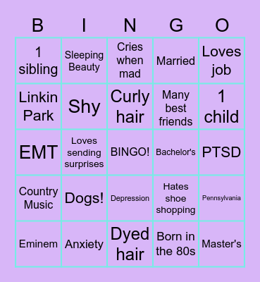 Barb Bingo Card