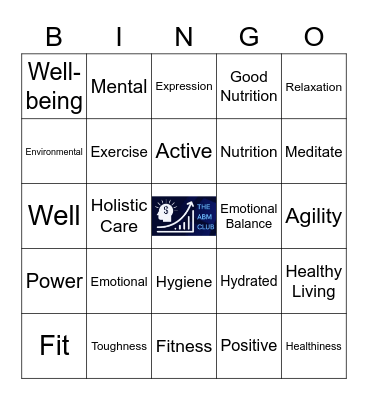 The One Day League Wellness Bingo Card