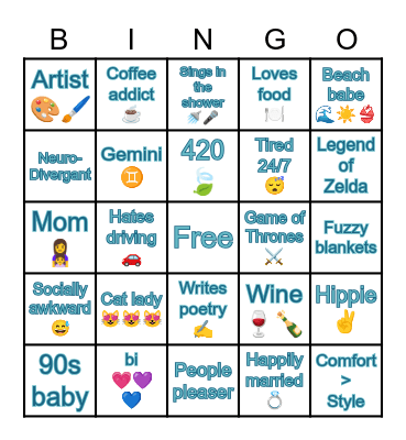 My bingo Card