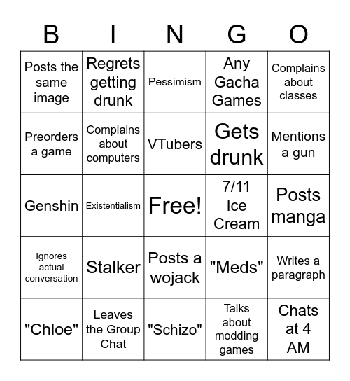 MAX Bingo Card