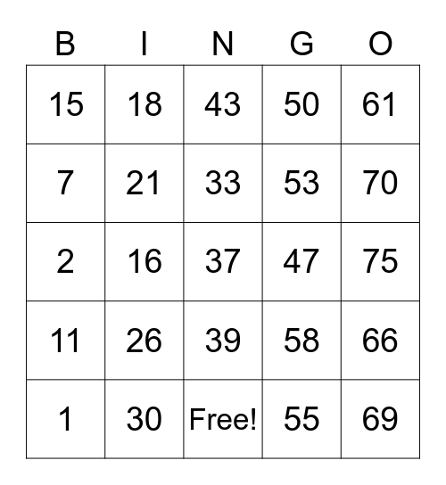 Pamplona - Bingo Card