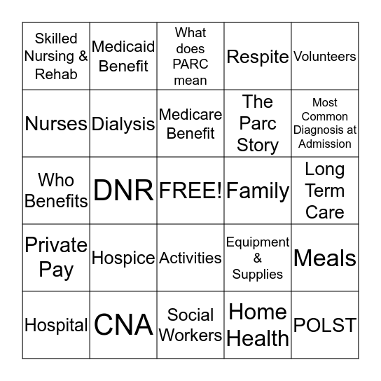 The Parc At Joliet Bingo Card