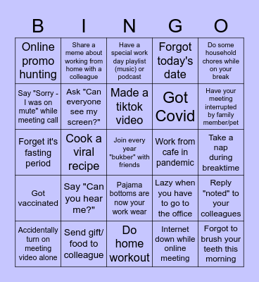 Printizen Bingo Card