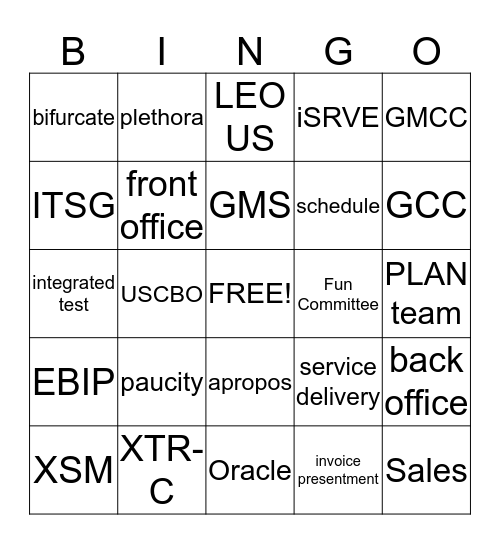 CTC Bingo II Bingo Card