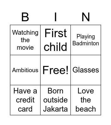 KAMAL Bingo Card