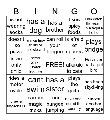 Bingo Card