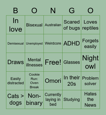 Salem Bingo Card