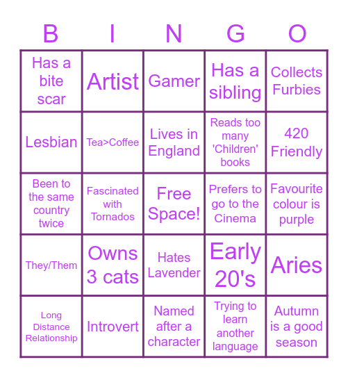 Greys Bingo Card