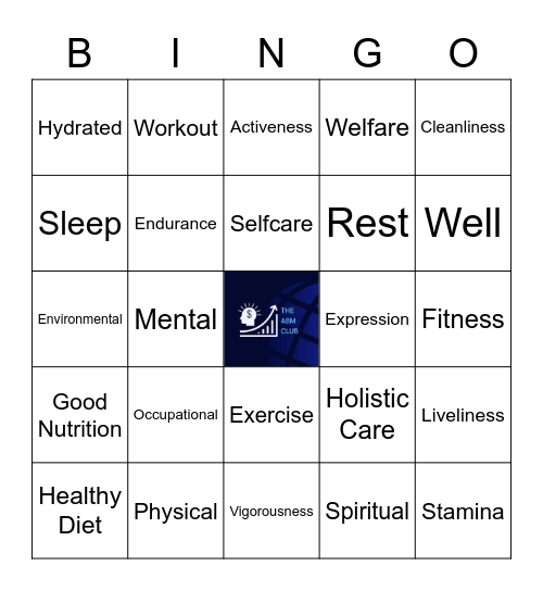 HCM SHS ONE DAY LEAGUE Wellness Bingo Card