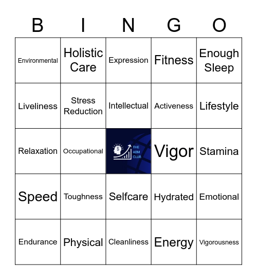 HCM SHS ONE DAY LEAGUE Wellness Bingo Card