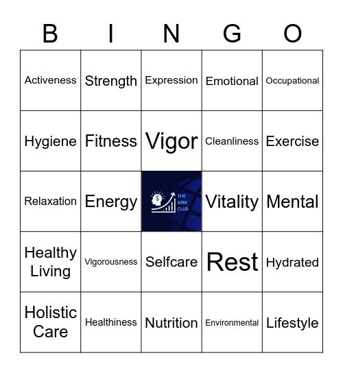 HCM SHS ONE DAY LEAGUE Wellness Bingo Card