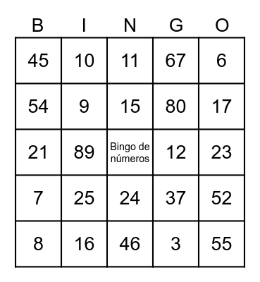 PAGALOGO Bingo Card