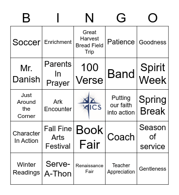 Pasta Palooza Bingo Card