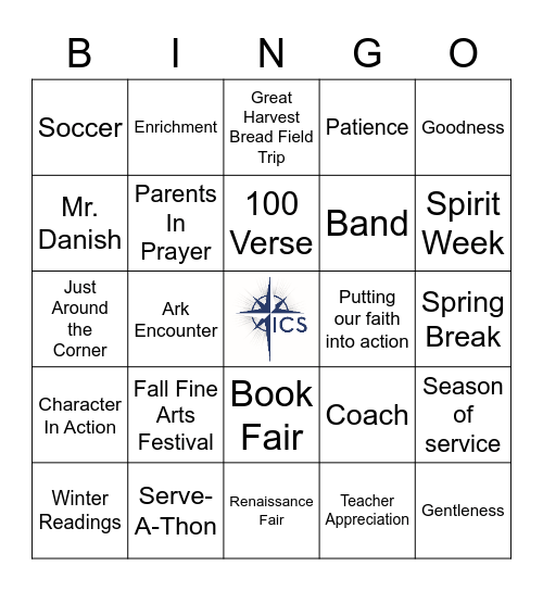 Pasta Palooza Bingo Card