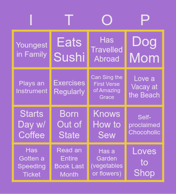 Women's Empowerment Ministry Bingo Card