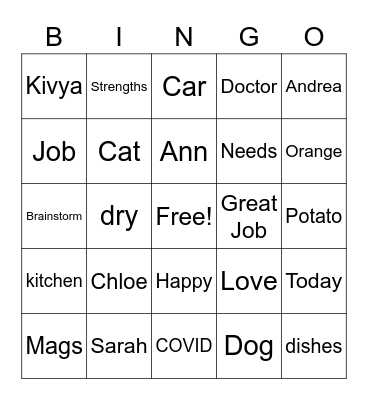 Random Bingo Card