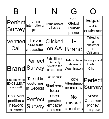 Bingo Card