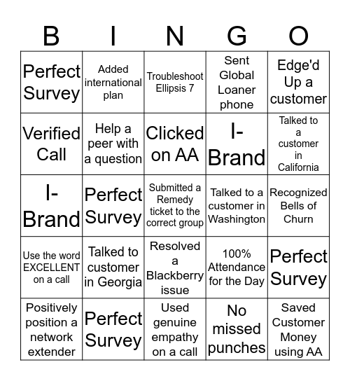 Bingo Card