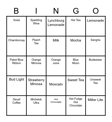 Serving is Selling Bingo Card