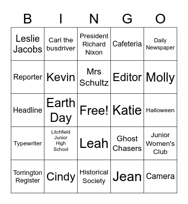 Cub Bingo Card