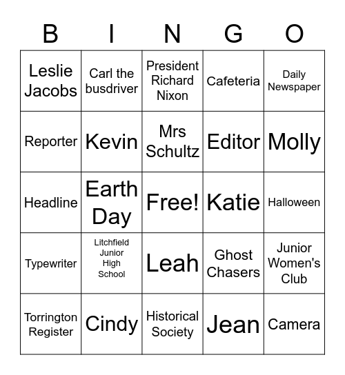 Cub Bingo Card