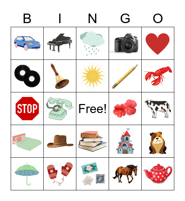 Picture Bingo Card