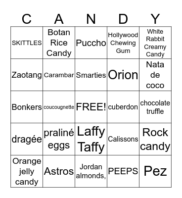 Terri's Bingo Game Bingo Card